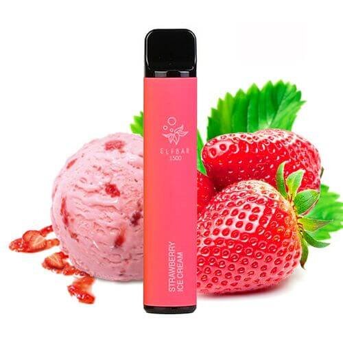 Elf Bar 1500 затяжек клубничное мороженное