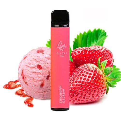 Elf Bar 1500 затяжек клубничное мороженное Elf Bar 1500 затяжек клубничное мороженное