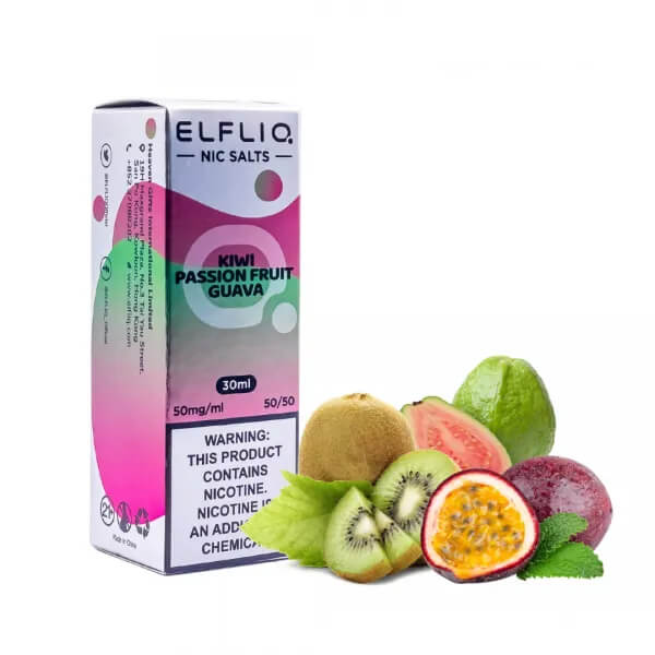 Жидкость для электронных сигарет ELFLIQ Kiwi Passion fruit Guava (Киви Маракуйя Гуава, 30 мл) Жидкость для электронных сигарет ELFLIQ Kiwi Passion fruit Guava (Киви Маракуйя Гуава, 30 мл)