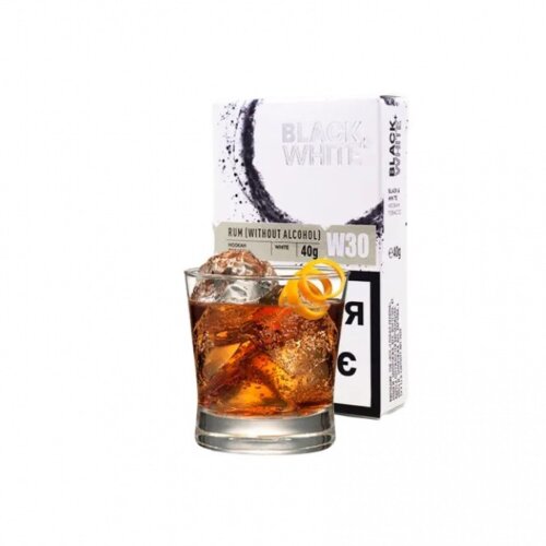 Табак Black&White Rum no Alcohol (Ром без алкоголя, 40 г)