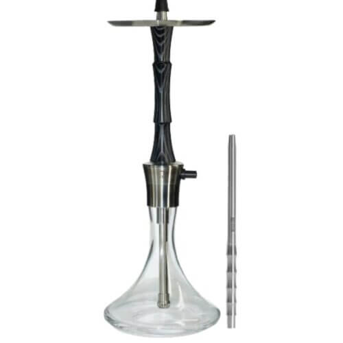 Кальян TOTEM Hookah Idol Ice black (чёрный, полный комплект, резьба)