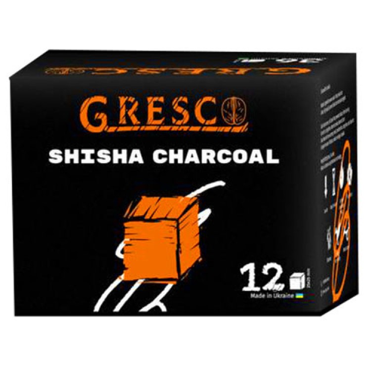 Уголь Gresco ореховый 12 кубиков Уголь Gresco ореховый 12 кубиков