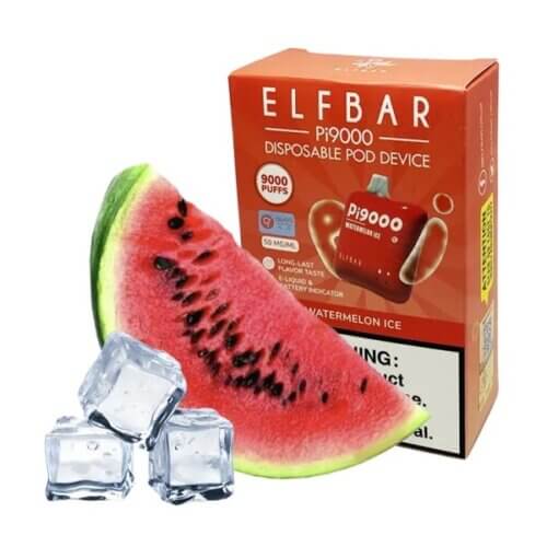 Elf Bar Pi9000 Watermelon ice (Арбуз, Лёд) Одноразовый POD