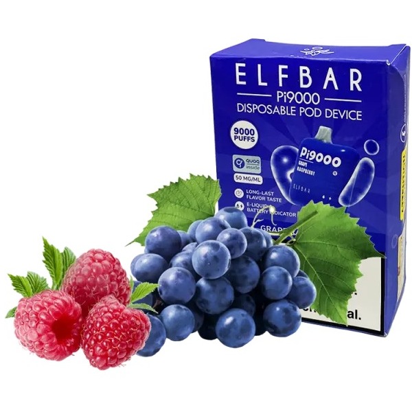 Elf Bar Pi9000 Grape raspberry (Виноград, Малина) Одноразовый POD Elf Bar Pi9000 Grape raspberry (Виноград, Малина) Одноразовый POD