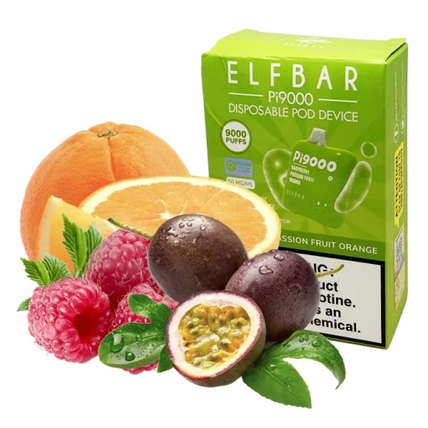Elf Bar Pi9000 Raspberry passion fruit orange (Малина, Маракуйя, Апельсин) Одноразовый POD Elf Bar Pi9000 Raspberry passion fruit orange (Малина, Маракуйя, Апельсин) Одноразовый POD
