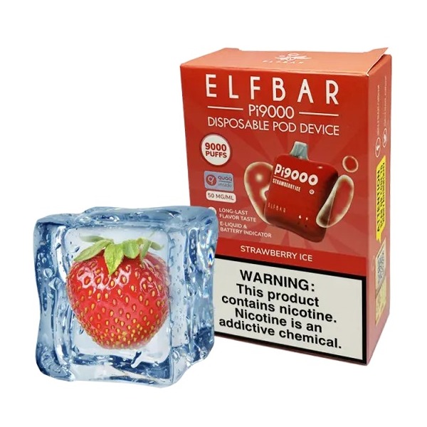 Elf Bar Pi9000 Strawberry ice (Клубника, Лёд) Одноразовый POD Elf Bar Pi9000 Strawberry ice (Клубника, Лёд) Одноразовый POD