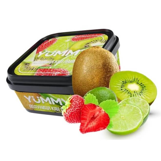 Табак Yummy Клубника, Киви, Лайм (250 г) Табак Yummy Клубника, Киви, Лайм (250 г)