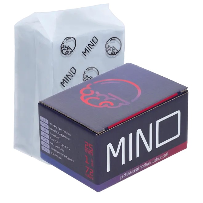Ореховый уголь Mind (1 кг, 72 шт) Ореховый уголь Mind (1 кг, 72 шт)
