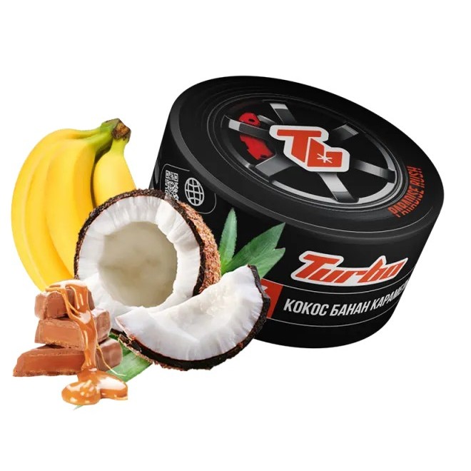 Табак Turbo Paradise Rush (Кокос, Банан, Карамель, 100 г) Табак Turbo Paradise Rush (Кокос, Банан, Карамель, 100 г)