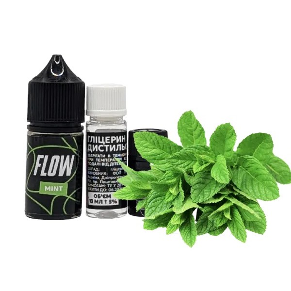 Набор для самозамеса Flow Mint (Мята, 50 мг, 30 мл) Набор для самозамеса Flow Mint (Мята, 50 мг, 30 мл)