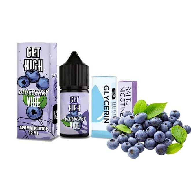 Набор для самозамеса Get High Blueberry Vibe (Блюберри Вайб, 30 мл) Набор для самозамеса Get High Blueberry Vibe (Блюберри Вайб, 30 мл)