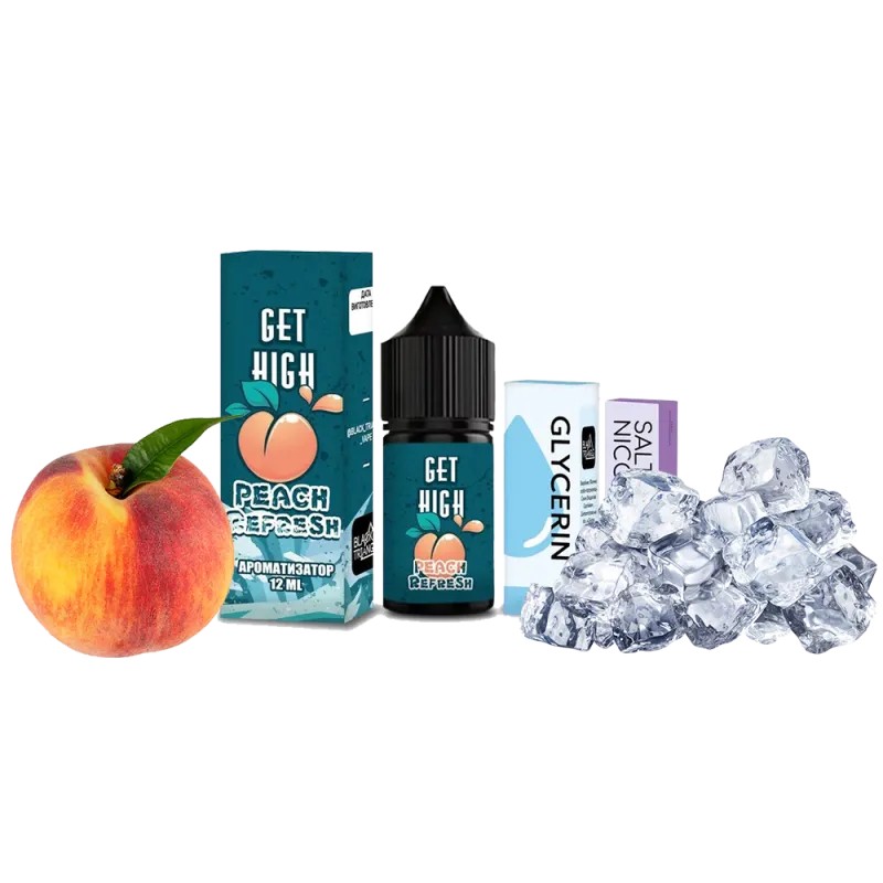 Набор для самозамеса Get High Peach Refresh (Пич Рефреш, 30 мл) Набор для самозамеса Get High Peach Refresh (Пич Рефреш, 30 мл)