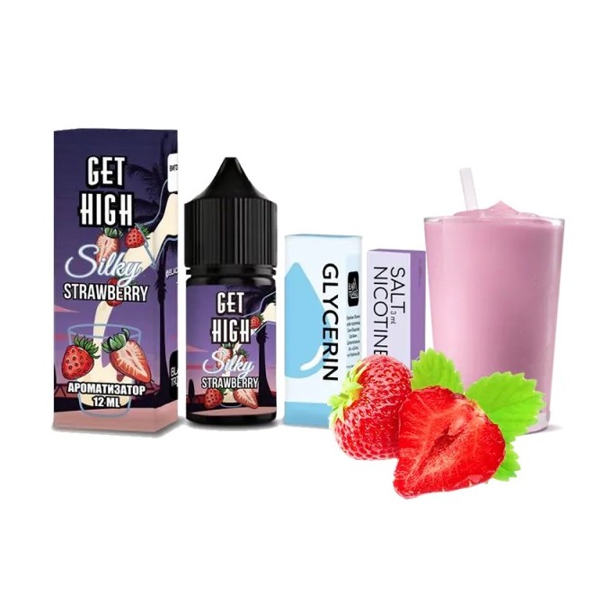 Набор для самозамеса Get High Silky Strawberry (Силки Строберри, 30 мл) Набор для самозамеса Get High Silky Strawberry (Силки Строберри, 30 мл)