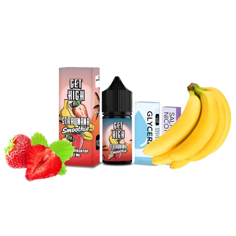 Набор для самозамеса Get High Strawnana Smoothie (Стравнана Смузи, 30 мл) Набор для самозамеса Get High Strawnana Smoothie (Стравнана Смузи, 30 мл)