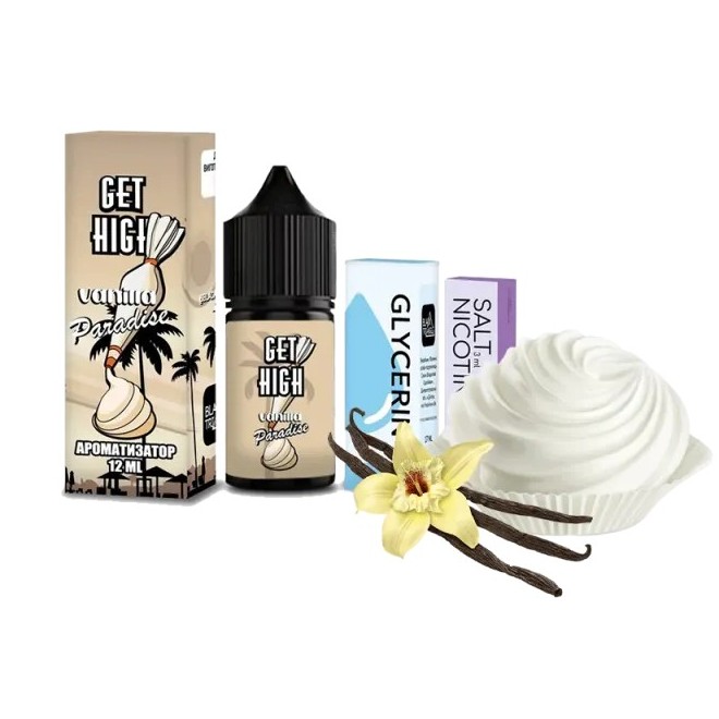 Набор для самозамеса Get High Vanilla Paradise (Ванилла Парадайз, 30 мл) Набор для самозамеса Get High Vanilla Paradise (Ванилла Парадайз, 30 мл)