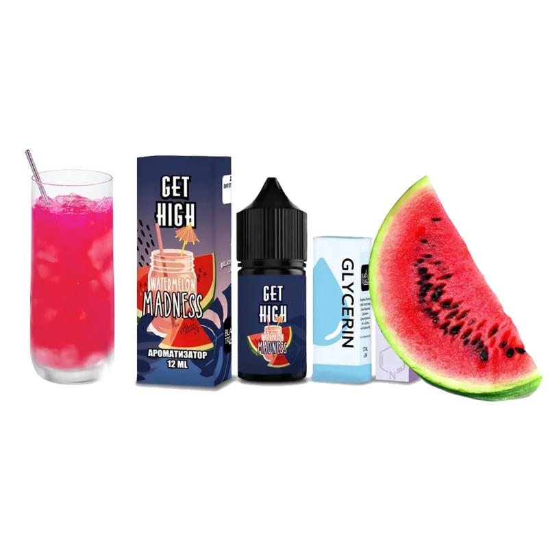 Набор для самозамеса Get High Watermelon Madness (Вотермелон Меднесс, 30 мл) Набор для самозамеса Get High Watermelon Madness (Вотермелон Меднесс, 30 мл)