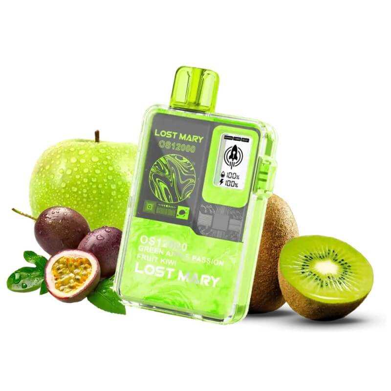 Одноразовый POD Lost Mary OS12000 Green Apple Passion Fruit Kiwi (Яблоко, Маракуйя, Киви) Одноразовый POD Lost Mary OS12000 Green Apple Passion Fruit Kiwi (Яблоко, Маракуйя, Киви)