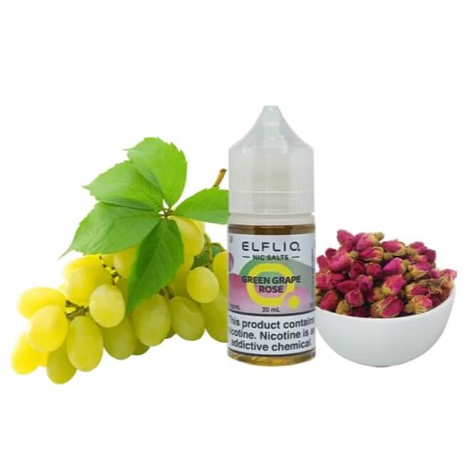 Жидкость ELFLIQ Green Grape Rose (Зеленый Виноград, Роза, 30 мл) Жидкость ELFLIQ Green Grape Rose (Зеленый Виноград, Роза, 30 мл)