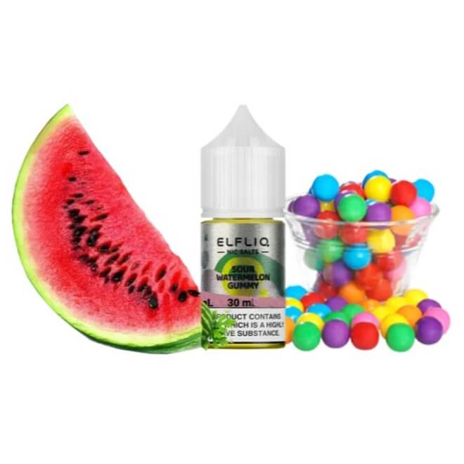 Жидкость ELFLIQ Sour Watermelon Gummy (Кислая Арбузная Жвачка, 30 мл) Жидкость ELFLIQ Sour Watermelon Gummy (Кислая Арбузная Жвачка, 30 мл)