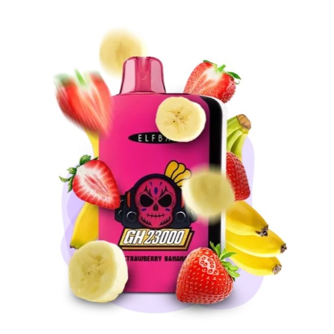 Одноразовый POD Elf Bar GH 23000 Strawberry Banana (Клубника, Банан) Одноразовый POD Elf Bar GH 23000 Strawberry Banana (Клубника, Банан)