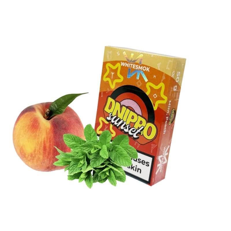 Табак WhiteSmok Dnipro Sunset (Персик, Мята, 50 г) Табак WhiteSmok Dnipro Sunset (Персик, Мята, 50 г)