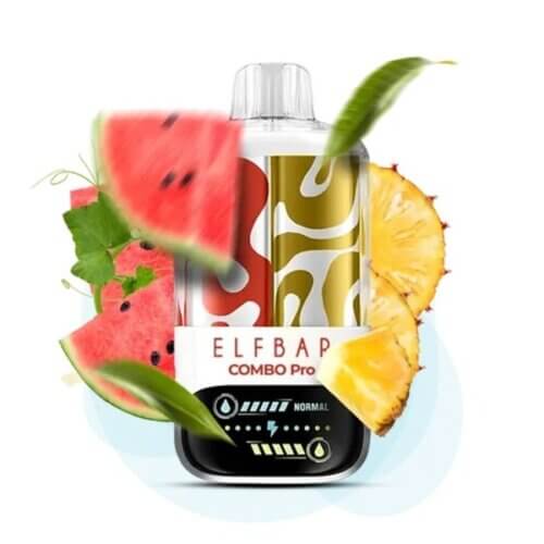 Одноразовый POD Elf Bar Combo Pro 30000 Sour Watermelon & Pineapple (Кислый Арбуз и Ананас))