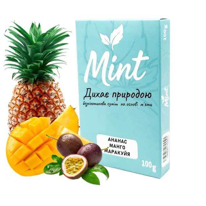Кальянная смесь Mint Ананас, Манго, Маракуйя (100 г) Кальянная смесь Mint Ананас, Манго, Маракуйя (100 г)