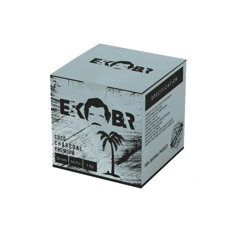 Кокосовый уголь для кальяна Eskobar (1 кг, 64 шт, р26) Кокосовый уголь для кальяна Eskobar (1 кг, 64 шт, р26)