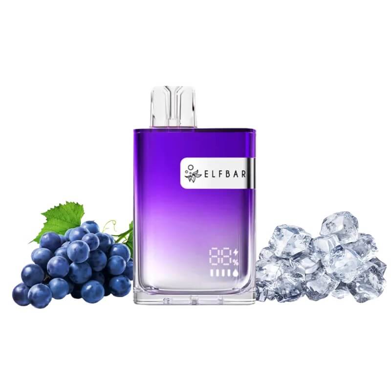 Одноразовый POD Elf Bar CR8000 Grape Ice (Виноград, Лёд) Одноразовый POD Elf Bar CR8000 Grape Ice (Виноград, Лёд)