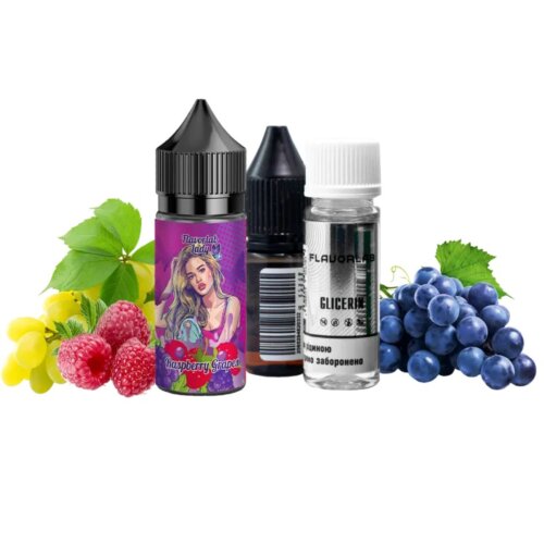 Набор для самозамеса Flavorlab Lady Raspberry grapes (Виноград, Малина, 30 мл)