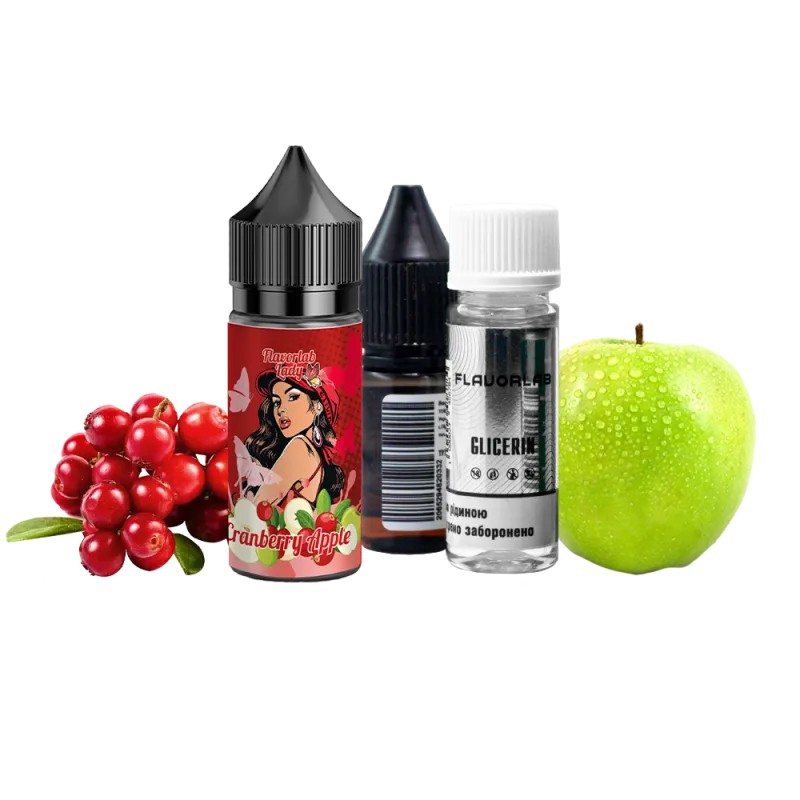 Набор для самозамеса Flavorlab Lady Cranberry apple (Цветок, Яблоко, 30 мл) Набор для самозамеса Flavorlab Lady Cranberry apple (Цветок, Яблоко, 30 мл)