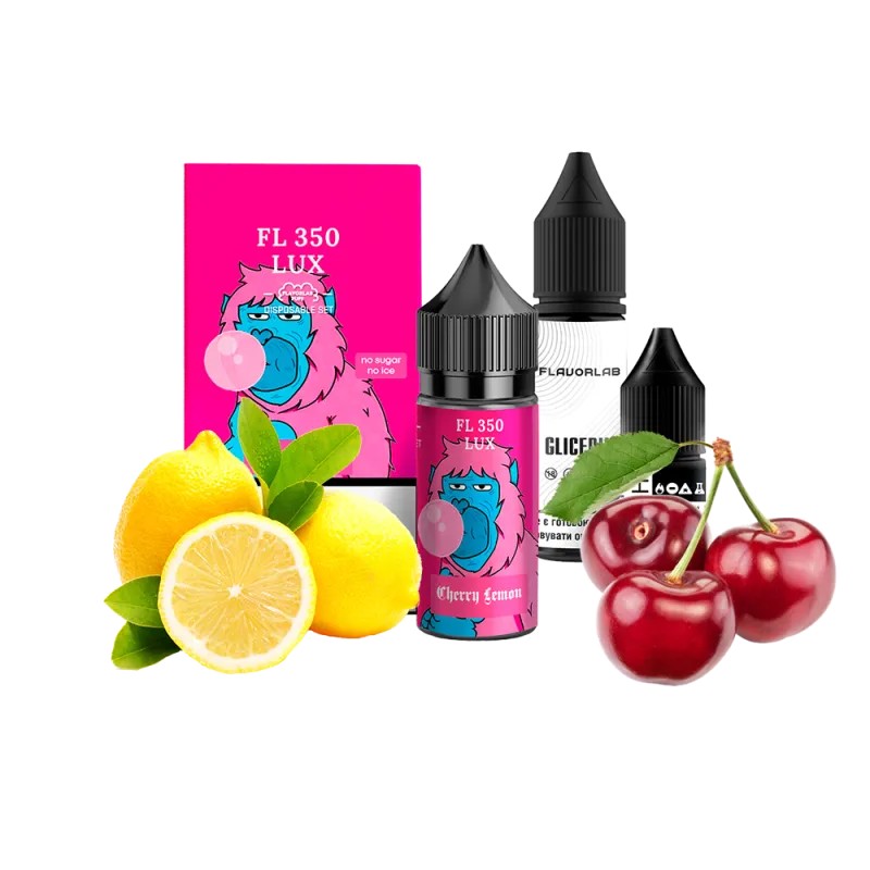 Набор для самозамеса Flavorlab FL350 LUX Cherry lemon (Вишня, Лимон, 30 мл) Набор для самозамеса Flavorlab FL350 LUX Cherry lemon (Вишня, Лимон, 30 мл)