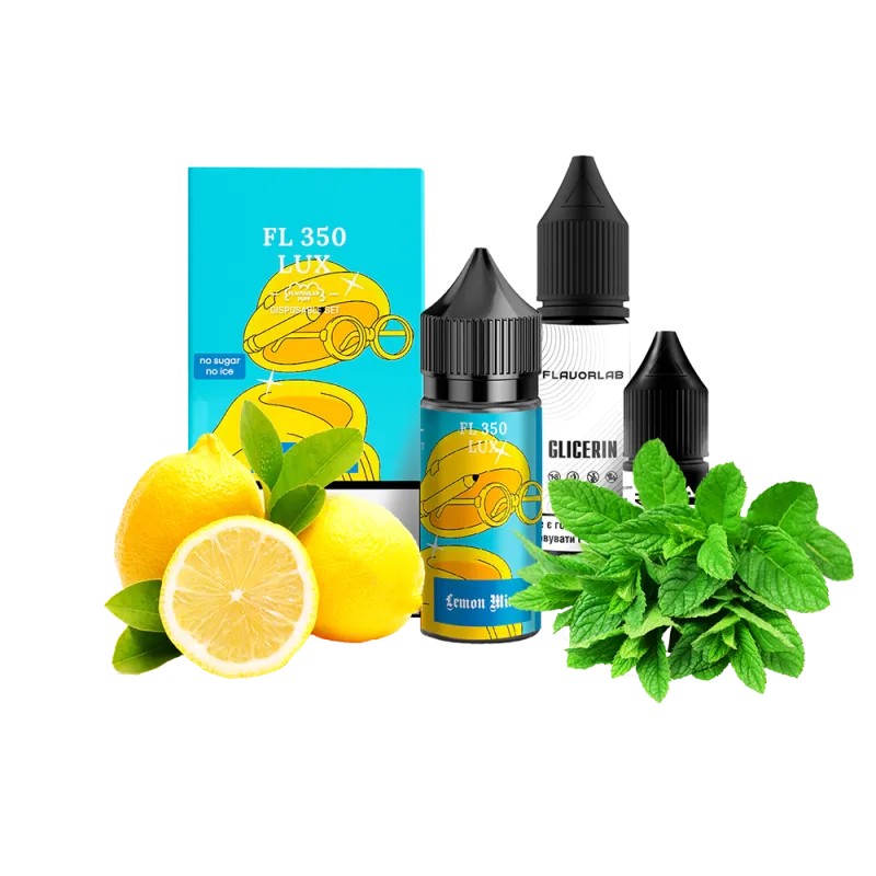 Набор для самозамеса Flavorlab FL350 LUX Lemon mint (Лимон, Мята, 30 мл) Набор для самозамеса Flavorlab FL350 LUX Lemon mint (Лимон, Мята, 30 мл)