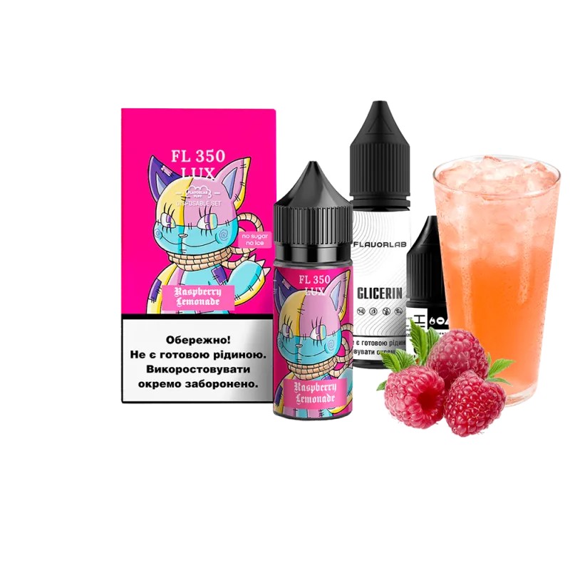Набор для самозамеса Flavorlab FL350 LUX Raspberry Lemonad (Малиновый лимонад, 30 мл) Набор для самозамеса Flavorlab FL350 LUX Raspberry Lemonad (Малиновый лимонад, 30 мл)