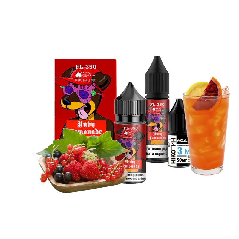 Набор для самозамеса Flavorlab FL350 Ruby Lemonade (Руби лимонад, 30 мл) Набор для самозамеса Flavorlab FL350 Ruby Lemonade (Руби лимонад, 30 мл)