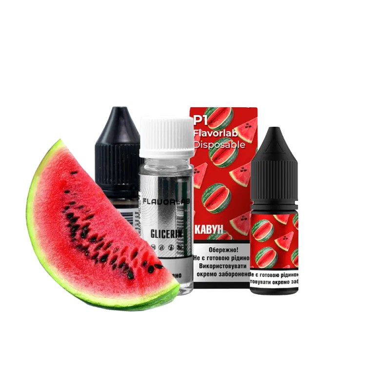 Набор для самозамеса Flavorlab Р1 (Арбуз, 10 мл) Набор для самозамеса Flavorlab Р1 (Арбуз, 10 мл)