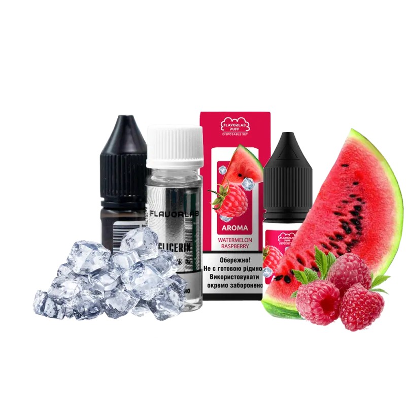 Набор для самозамеса Flavorlab Puff Watermelon raspberry (Арбуз, Малина, 10 мл) Набор для самозамеса Flavorlab Puff Watermelon raspberry (Арбуз, Малина, 10 мл)
