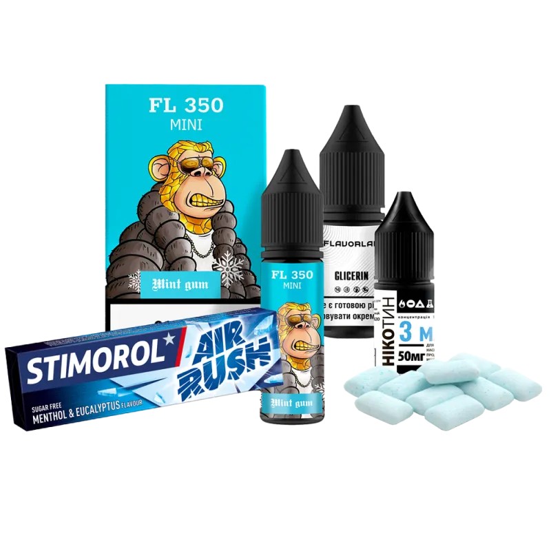 Набор для самозамеса Flavorlab FL350 mini Mint Gum (Мятная жвачка, 15 мл) Набор для самозамеса Flavorlab FL350 mini Mint Gum (Мятная жвачка, 15 мл)