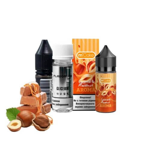 Набор для самозамеса Flavorlab M-Cake Strong Caramel & Hazelnuts (Фундук с карамелью, 30 мл)