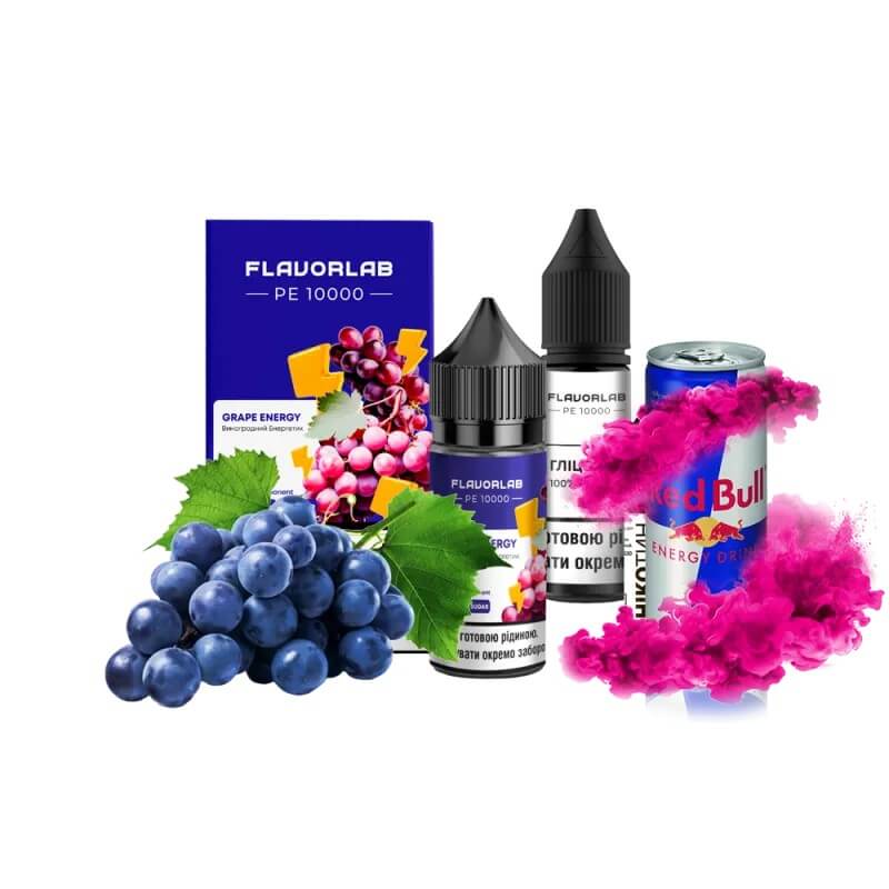 Набор для самозамеса Flavorlab PE 10000 Grape energy (Виноградный энергетик, 30 мл) Набор для самозамеса Flavorlab PE 10000 Grape energy (Виноградный энергетик, 30 мл)