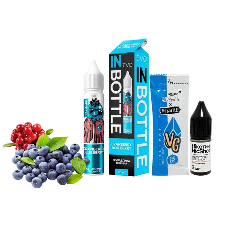 Набор для самозамеса In Bottle EVO Cranberry Blueberry (Клюква, Черника, 50 мг, 30 мл) Набор для самозамеса In Bottle EVO Cranberry Blueberry (Клюква, Черника, 50 мг, 30 мл)