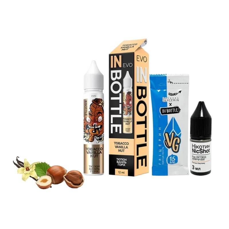 Набор для самозамеса In Bottle EVO Tobacco Vanilla Nut (Табак, Ваниль, Орех, 50 мг, 30 мл) Набор для самозамеса In Bottle EVO Tobacco Vanilla Nut (Табак, Ваниль, Орех, 50 мг, 30 мл)